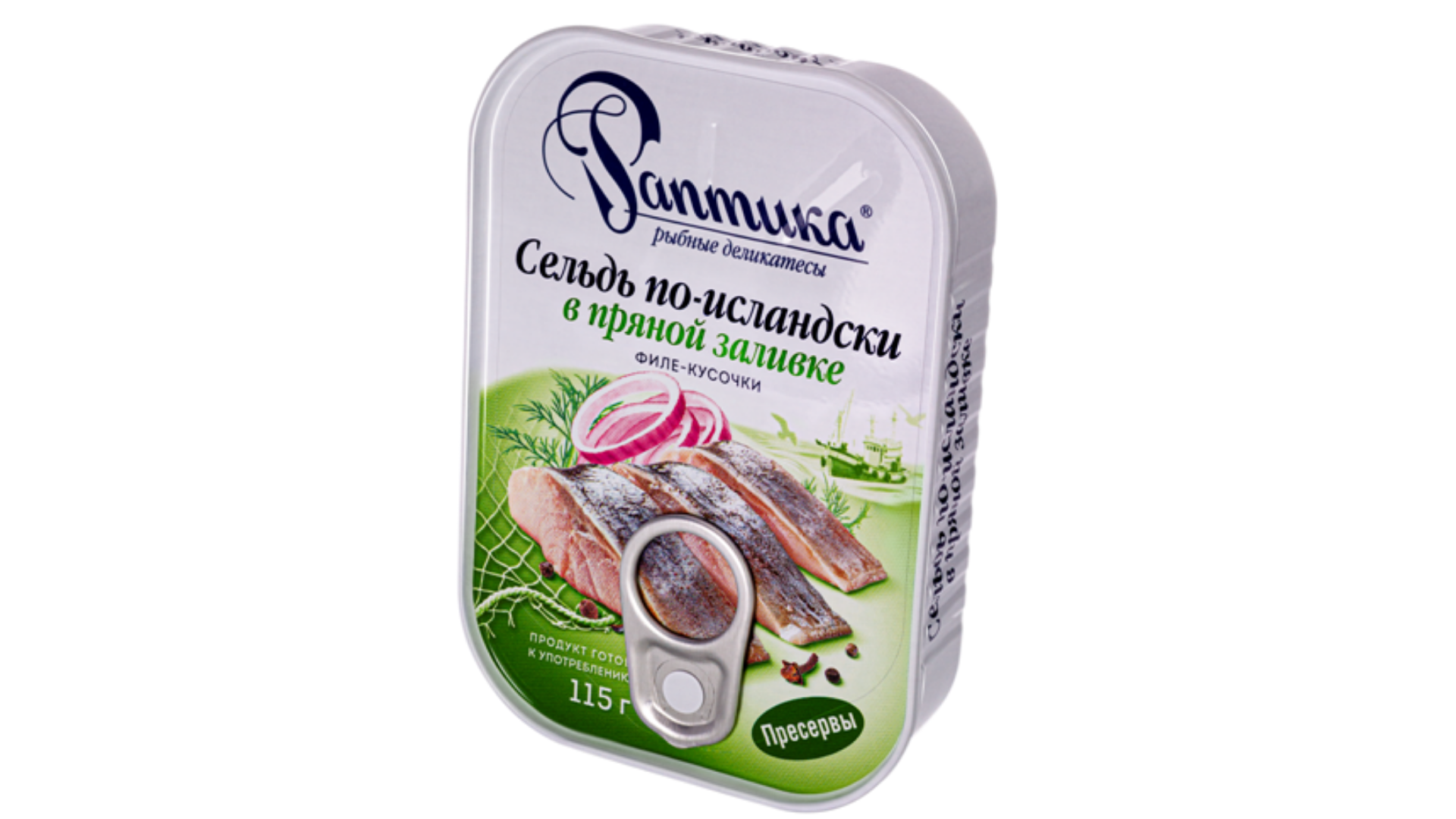 Сельдь тихоокеанская соленая филе-кусочки в пряной заливке «по-исландски»
